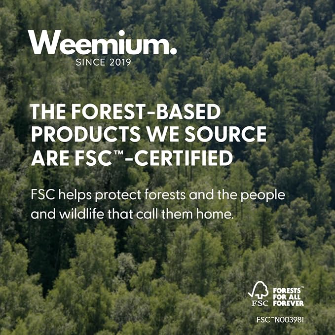 Weemium Bamboo Wipes – Pack of 4 – Organic, FSC Certified & Septic Safe – 99% - Image 9