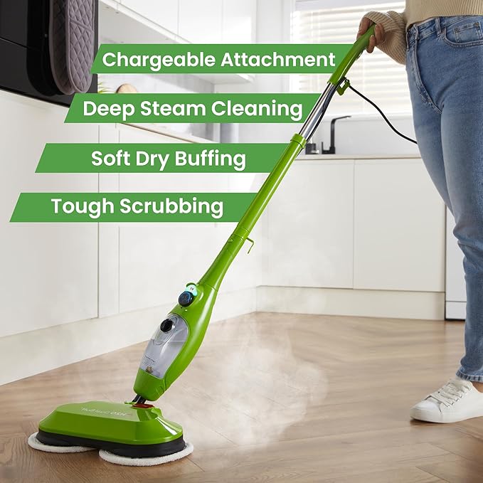 H2O X5 Dual Buff Steam Mop, 8 in 1 Handheld Steam Cleaner - Image 3