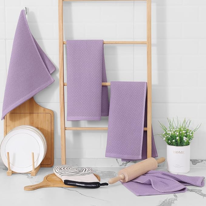 Homaxy 100% Cotton Waffle Weave Kitchen Dish Towels, Ultra Soft Absorbent Quick - Image 6