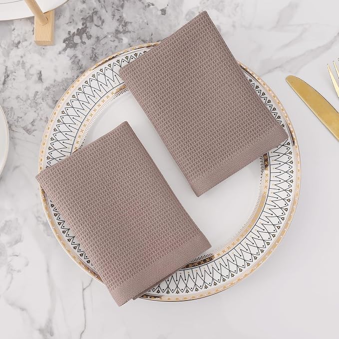 Homaxy 100% Cotton Waffle Weave Dish Cloths - Image 8