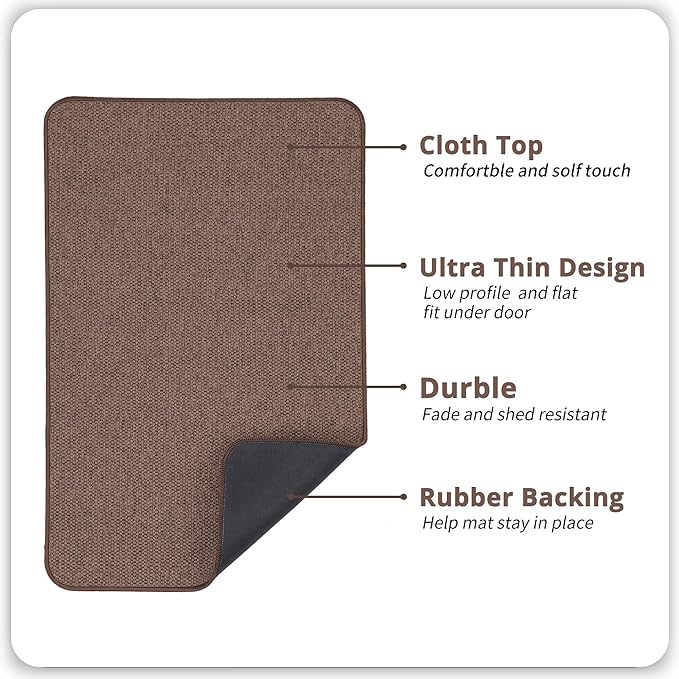Bath Mat, Ultra Thin Bathroom Rugs, Rubber Bath Mats - Image 3