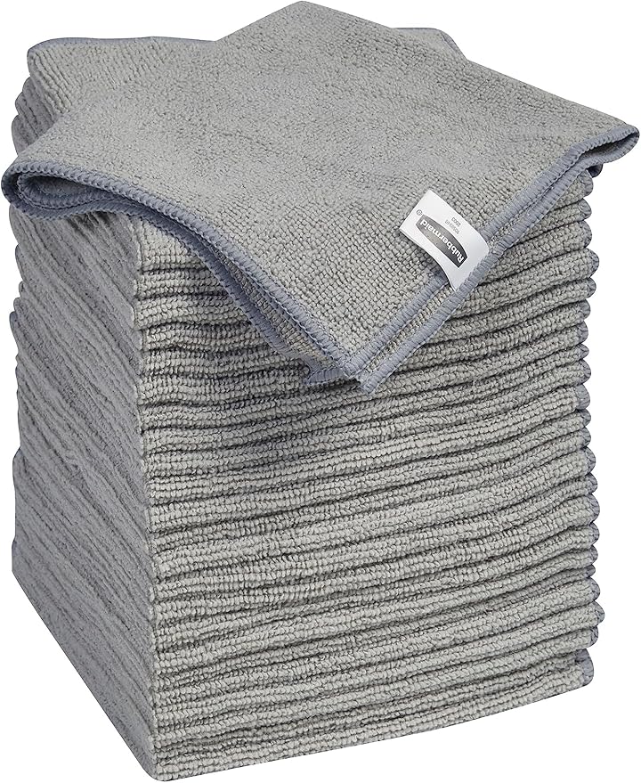 Rubbermaid Microfiber Cloth Towels 24 Pack 14"x14" Non-Scratch Reusable/Washable by Rubbermaid