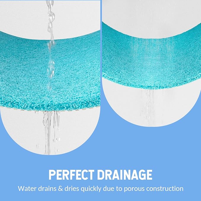 Non-Slip Bathtub Mat, Anti Slip Shower Mat, Fast Drying Bathtub Mats, Foot - Image 6
