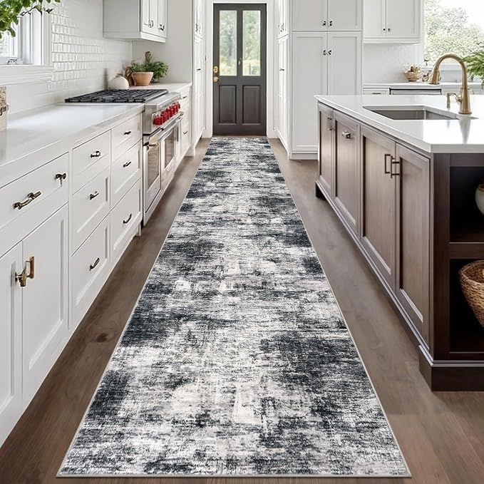 IOHOUZE Abstract Runner Rug 3x20 Ft Extra Long Washable Runners - Image 2