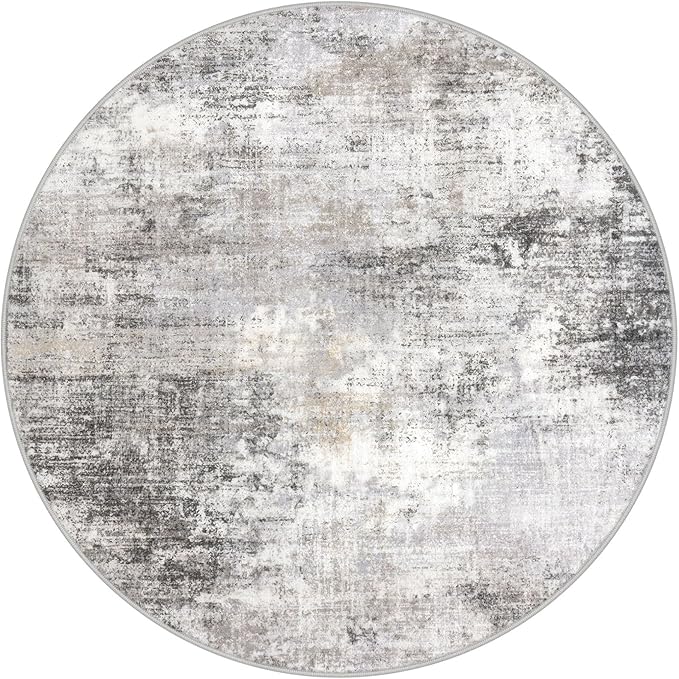 IOHOUZE Round Area Rug 5 Ft Circle Entryway Rugs Round Washable Door Mat Indoor - Image 9