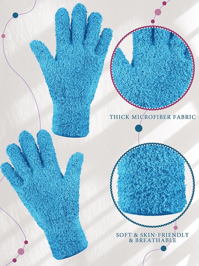 Patelai 3 Pairs Microfiber Plant Dusting Gloves Leaf Cleaning Gloves - Image 5