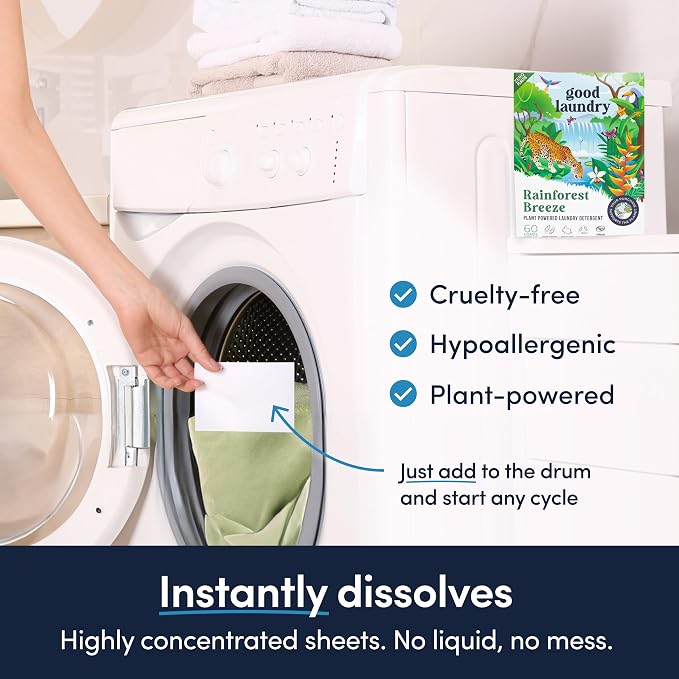Good Laundry Rainforest Breeze Detergent Sheets, Scent Booster, & Dryer Sheet - Image 3