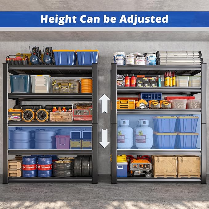 REIBII 3010LBS Storage Shelves 72" H Garage Shelving Heavy Duty Metal Shelving - Image 8
