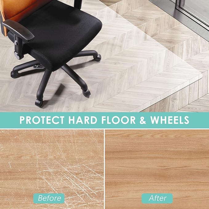 Vicwe Office Chair Mat for Hard Floor, Easy Glide for Chairs - Image 2