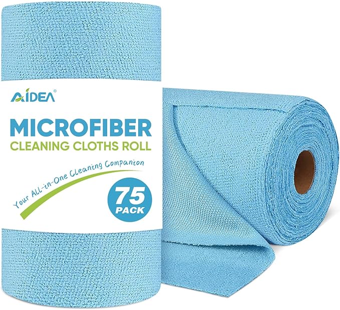 AIDEA Microfiber Cleaning Cloth Roll, Reusable Tear Away Paper Towels, by AIDEAHOME