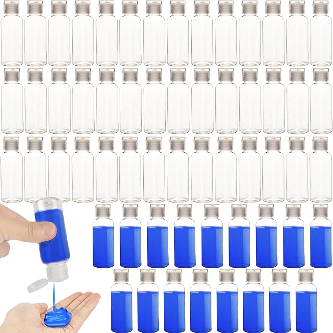 60 Pack 1.7oz/50ml Travel Empty Bottles by Unknown