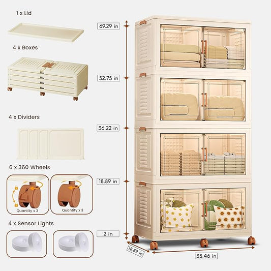 752QT/188Gal 4 Layers Stackable Storage Bins - Image 2