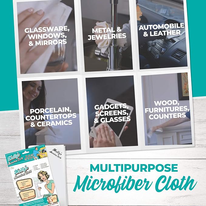 Molly's Marvelous Cloth, Streak-Free, Lint-Free Microfiber Cleaning Cloth - Image 2