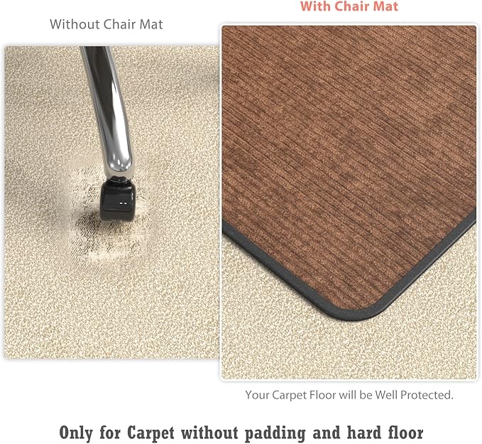 Heavy Duty Office Chair Mat for Carpet and Hardwood Floor Bohemian Desk Chair - Image 6