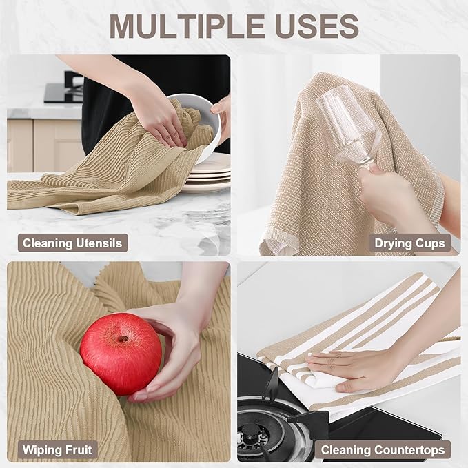Homaxy Premium Kitchen Towels, Large Cotton 380 GSM Kitchen Hand Towels - Image 4