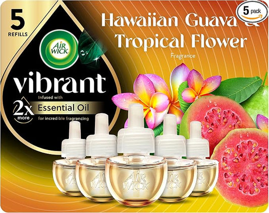 Air Wick Vibrant Plug in Scented Oil Refill, Nectarine & Paradise Flower by AirWick