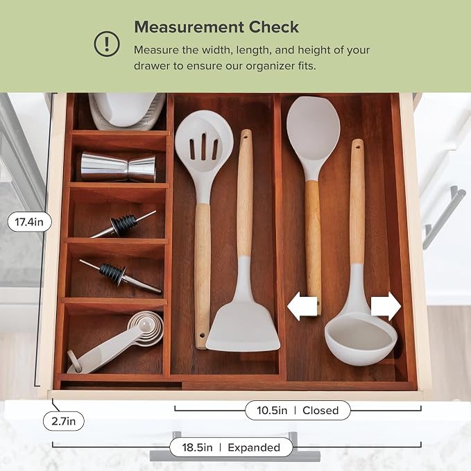 KitchenEdge Adjustable Kitchen Drawer Organizer - Image 4