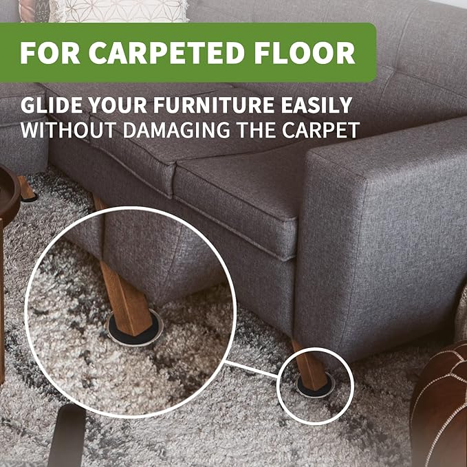 Furniture Sliders for Carpet 16PCS - Image 5
