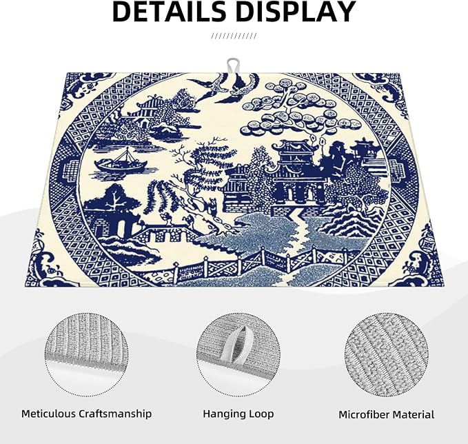 Dish Drying Mat For Kitchen Counter Absorbent Dish Mat Reversible Drainer - Image 4