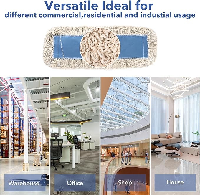 Matthew Cleaning 36'' Industrial Strength Cotton Dust Mop Refill Washable - Image 6