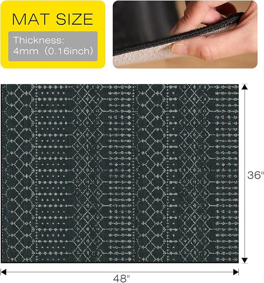 Office Chair Mat for Hardwood & Tile Floors, Non-Slip Floor Protector for - Image 2