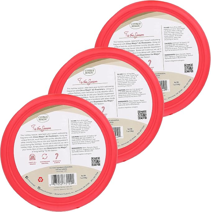 Citrus Magic Holiday Odor Absorbing Solid Air Freshener, 'Tis the Season - Image 2