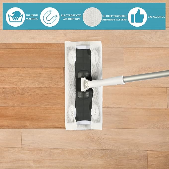 Wet Mop Pads Refills for Floor Cleaning Sweeper Wet Refills Disposable Moist - Image 6
