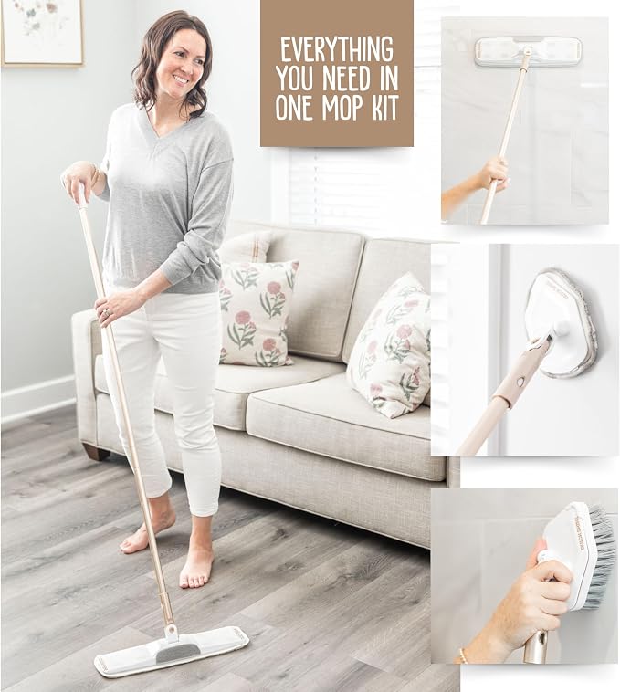 Quick Shine Ultimate Gold Clean + Polish Mop Kit | All-in-One 11 Pc Kit - Image 4