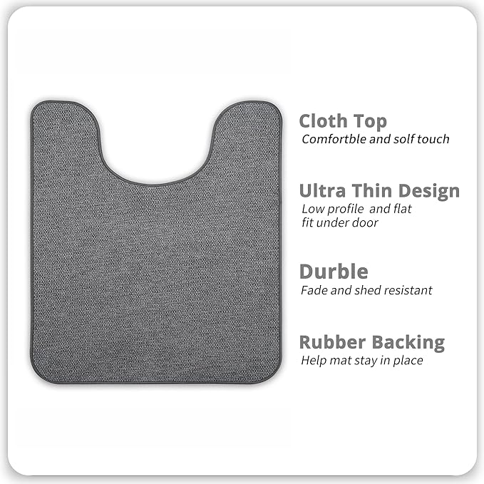 Toilet Rugs U Shaped Bathroom Rug, Machine Washable Non Slip Quick Dry Super - Image 2
