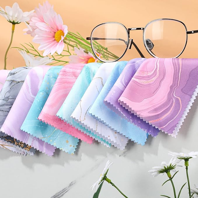 Sinmoe 20 Pcs Microfiber Cleaning Cloth Cute Marble Design Microfiber Cloth - Image 6