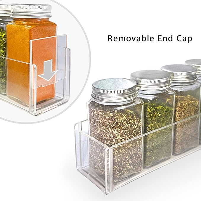 PMMASTO Adhesive Acrylic Spice Rack Organizer - Image 5