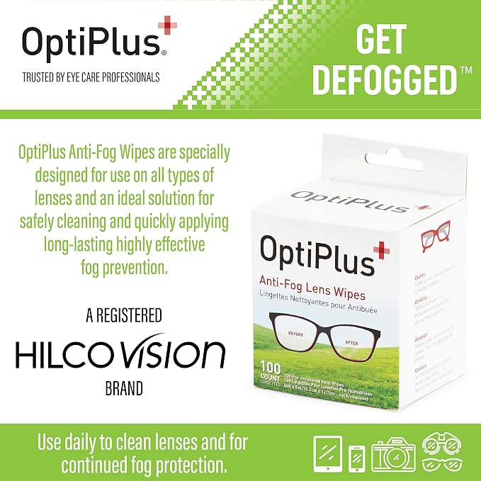 OptiPlus Anti Fog Pre-Moistened Cleaning Wipes - Image 2