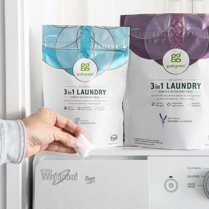 Grab Green 3-in-1 Laundry Detergent Pods, Fragrance Free, Plant and Mineral - Image 7
