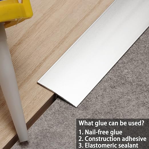 3Pcs Aluminum T Molding Trim & Floor Transition Strips, Flat Divider Strip - Image 4