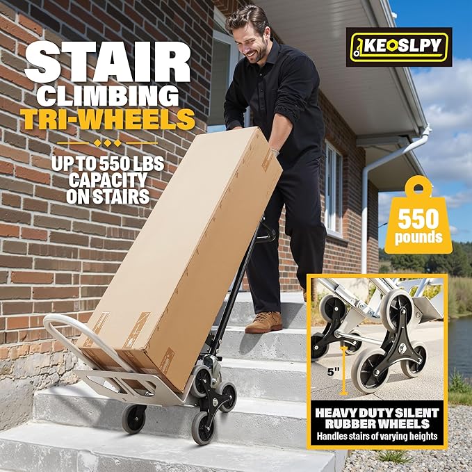 3 in 1 Industrial Convertible Hand Truck, 1000 LBS Capacity Heavy Duty Platform - Image 4