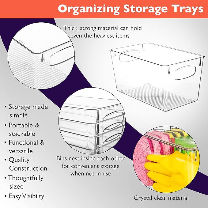 ClearSpace Clear Plastic Storage Bins – Perfect Kitchen Organization and - Image 2