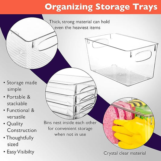 ClearSpace Clear Plastic Storage Bins – Perfect Kitchen Organization and - Image 2