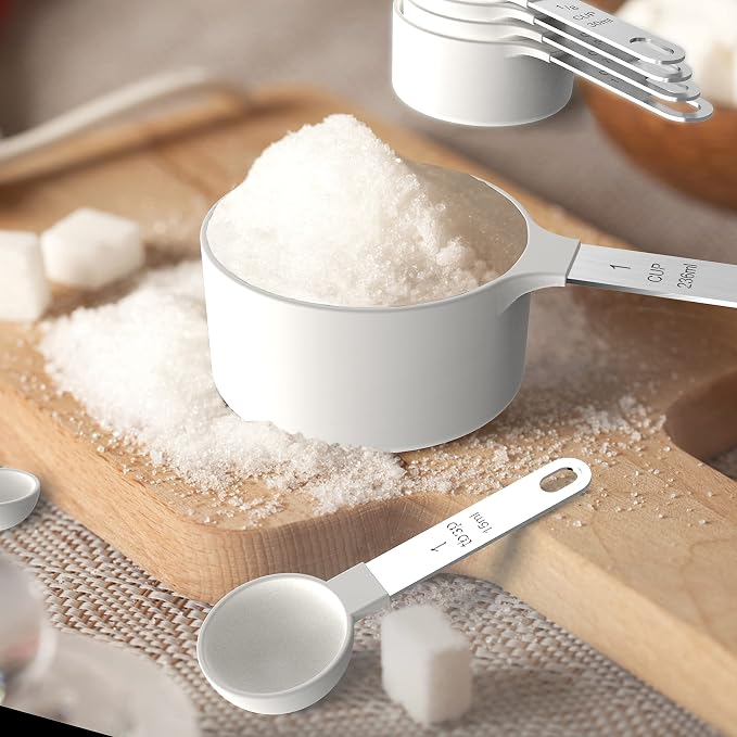 TILUCK Measuring Cups & Spoons Set, Stackable Cups and Spoons, Nesting Measure - Image 6