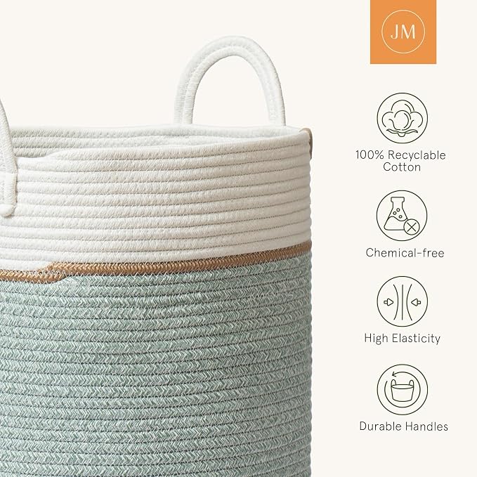 LA JOLIE MUSE Woven Basket Rope Storage Baskets - Image 5