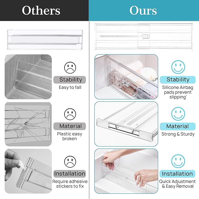 Vtopmart 8 Pack 6" Tall Upgrade Drawer Dividers - Image 7