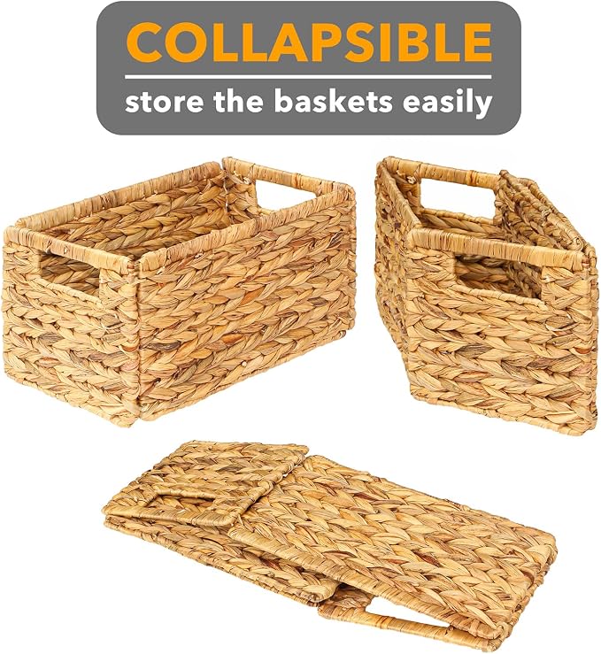 SpaceAid 8 Pack Wicker Basket, Storage Baskets - Image 7