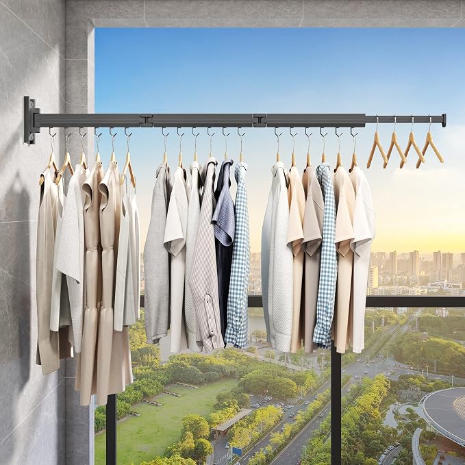 Wall Mounted Clothes Drying Rack, Laundry Drying Rack Wall Mount, Clothes Hanger - Image 9