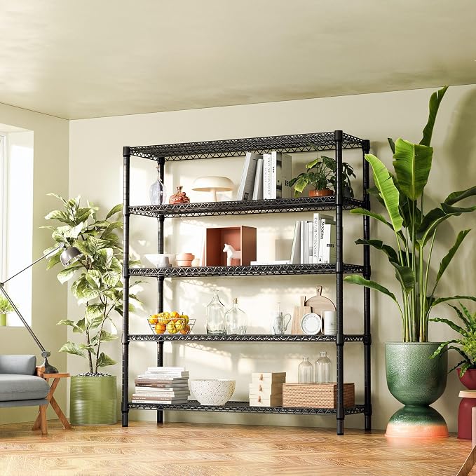 IZEUK 5-Tier Adjustable Heavy Duty Metal Storage Shelving Unit, Wide Utility - Image 7