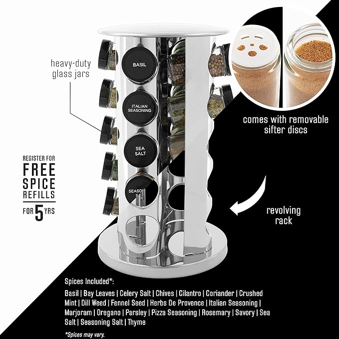 Kamenstein 20 Jar Revolving Countertop Spice Rack - Image 3