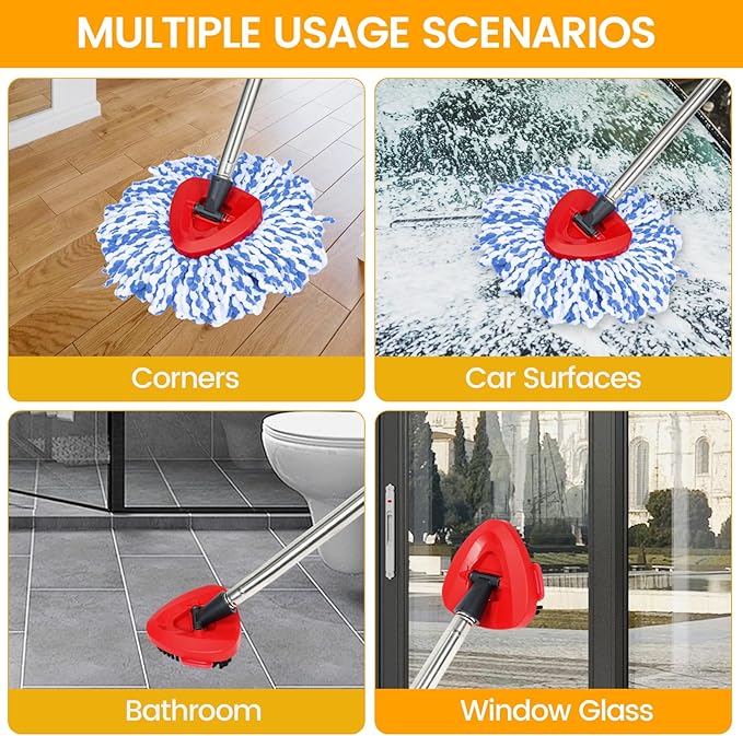 Mop Heads Replacements for OCedar RinseClean 2 Tank Spin Mop System, Mop - Image 5
