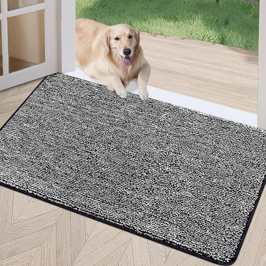 REFETONE Indoor Doormat, Front Door Mat 32"x40" Absorbent Rubber Backing Non by Refetone