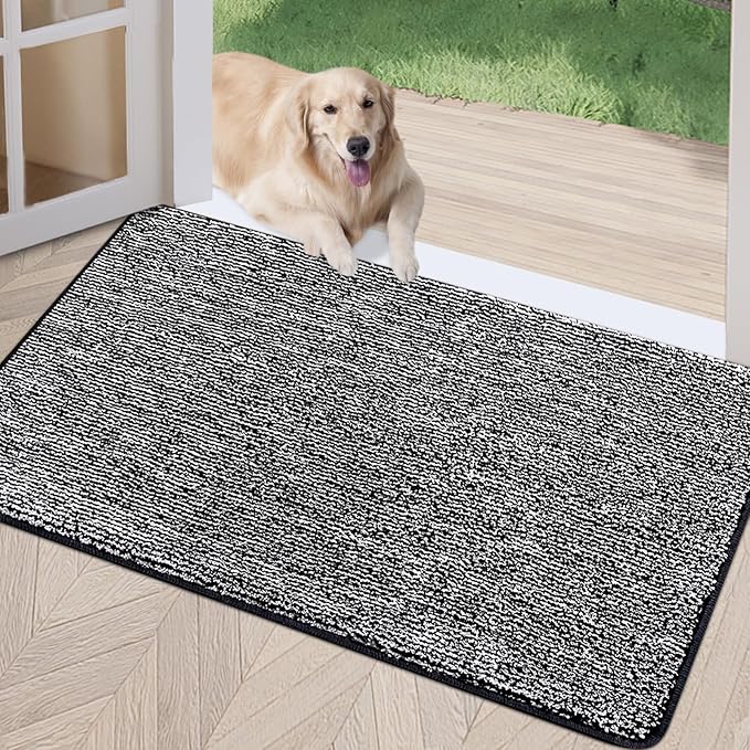 REFETONE Indoor Doormat, Front Door Mat 24"x36" Absorbent Rubber Backing Non by Refetone
