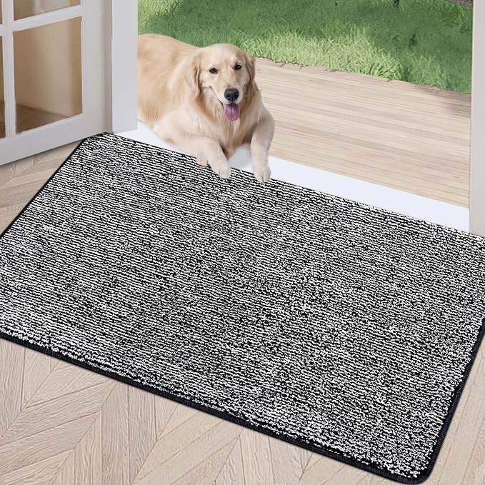 REFETONE Indoor Doormat, Front Door Mat 32"x48" Absorbent Rubber Backing Non by Refetone