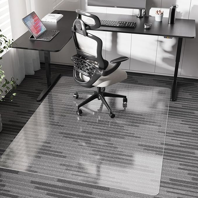 Chair Mat for Carpet, Non-Slip Office Vinyl Mat for Carpet by FUNMATHomeDecors