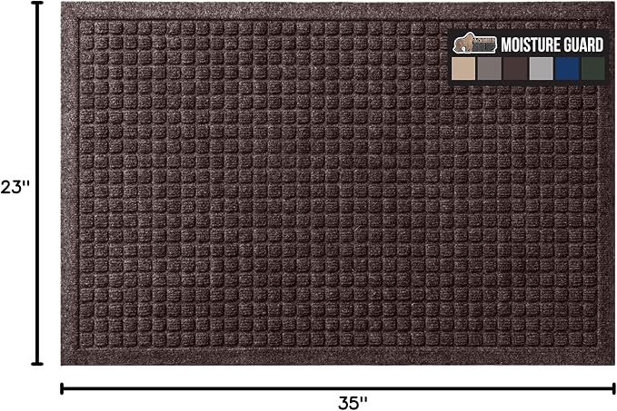 GORILLA GRIP Front Door Mat, Indoor Outdoor Ultra Absorbent HydroAbsorb Doormat - Image 2